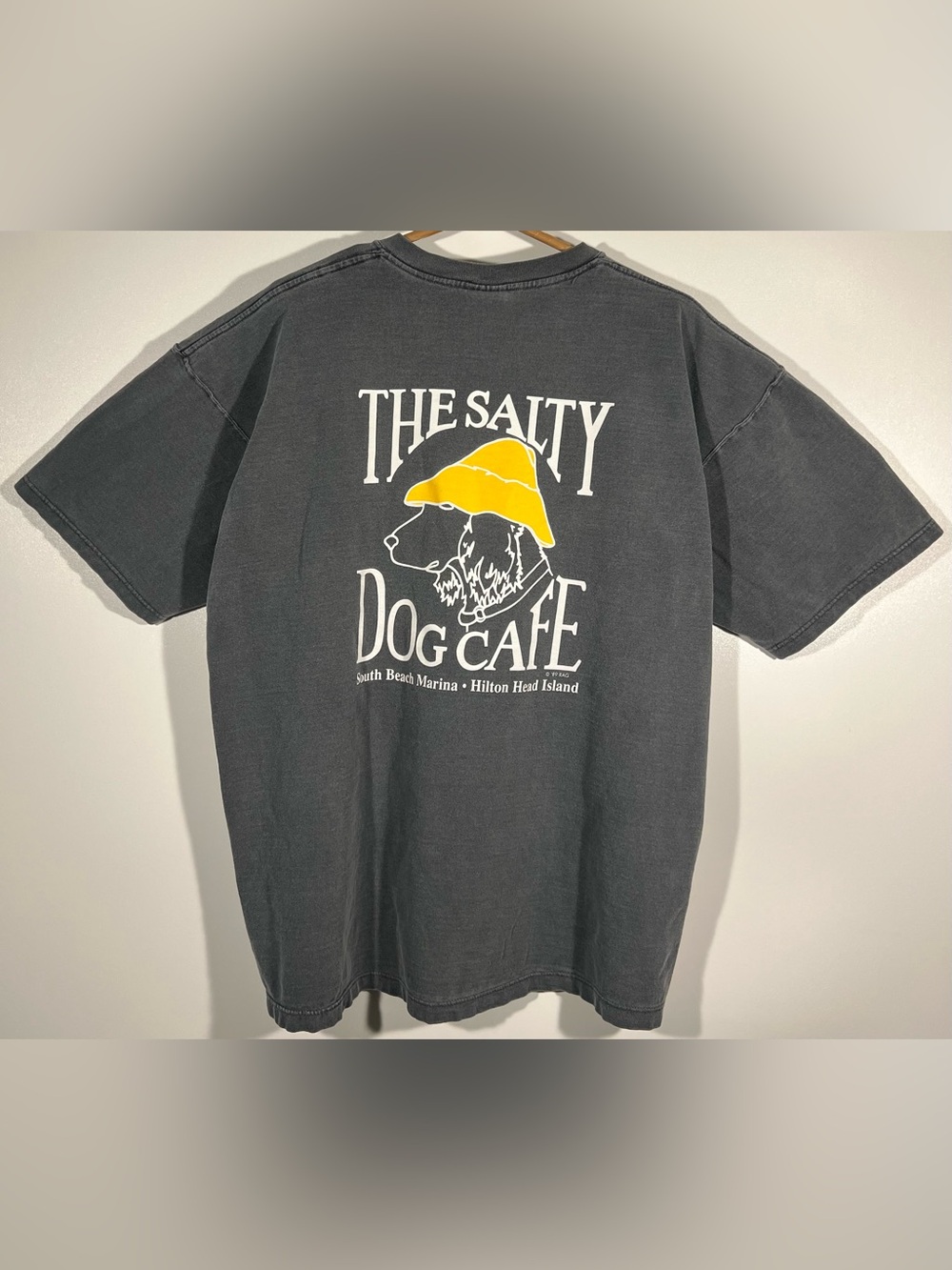 VTG Salty Dog Cafe Men’s XL T Shirt Hilton Head island 1989 South Beach Marina